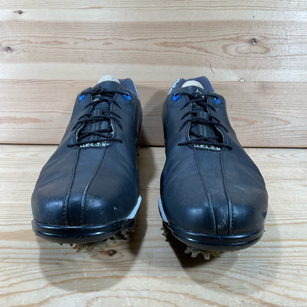 FootJoy FJ DNA Helix Spikes Golf Shoes Men’s 11.5 M Black/Silver 53318 - Picture 6 of 10